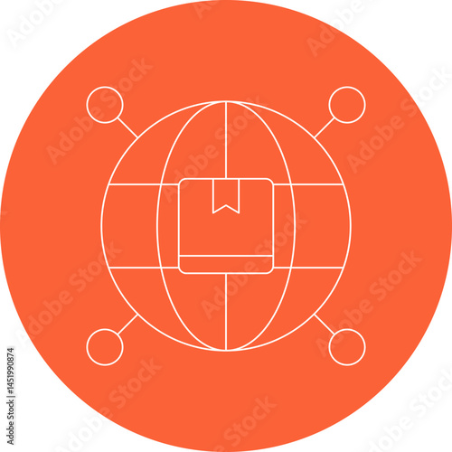 Global icon single vector illustration