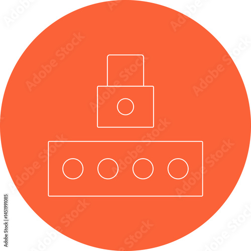 Lock icon single vector illustration