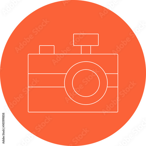 Camera icon single vector illustration