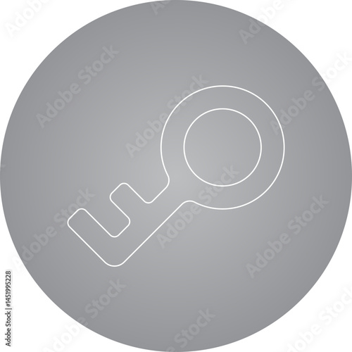 Key icon single vector illustration