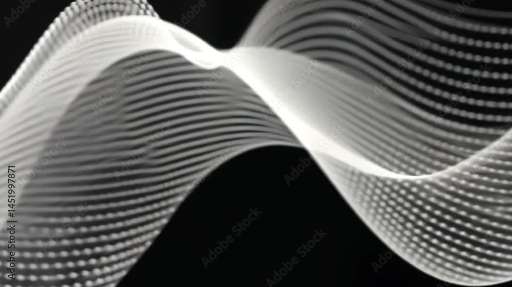 Mesmerizing abstract wave pattern in white and black, showcasing fluid motion and elegance, evokes tranquility and modern design with smooth lines and depth. Mesmerizing abstract wave pattern in white and black, showcasing fluid motion and elegance, evokes tranquility and modern design with smooth lines and depth.