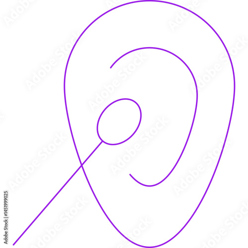 Ear icon single vector illustration