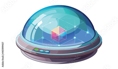 blue glass sphere