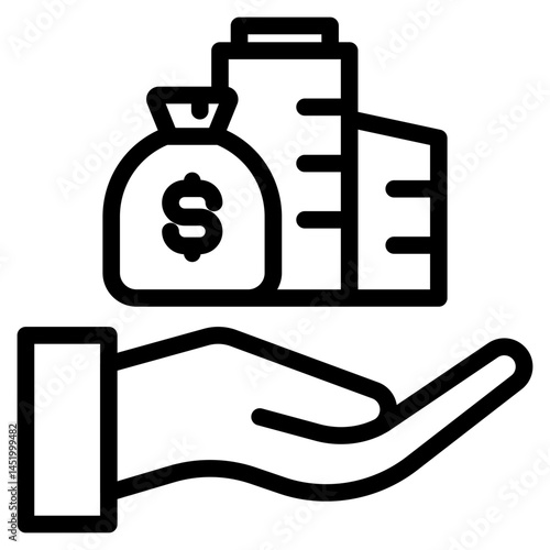 Asset icon in vector illustration