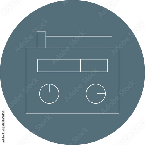 Radio icon single vector illustration