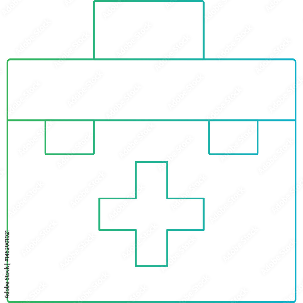 Obraz premium Medical box icon single vector illustration