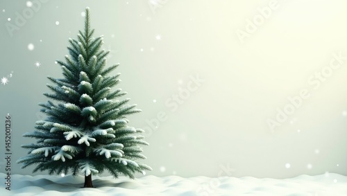 christmas background with fir tree