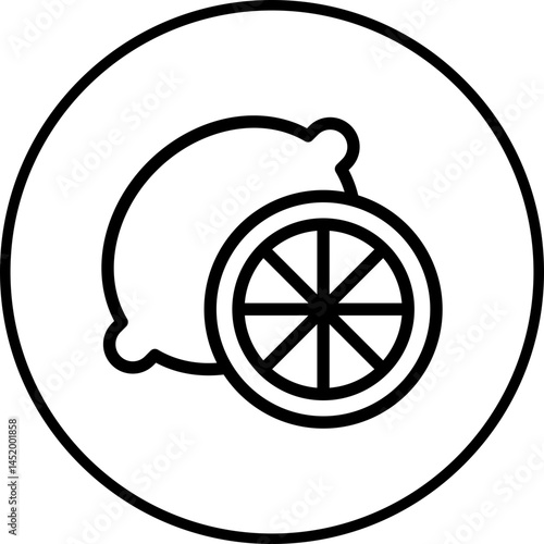 Lemon icon single vector illustration