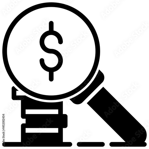 search money vector glyph icon
