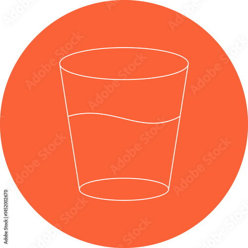 Glass icon single vector illustration