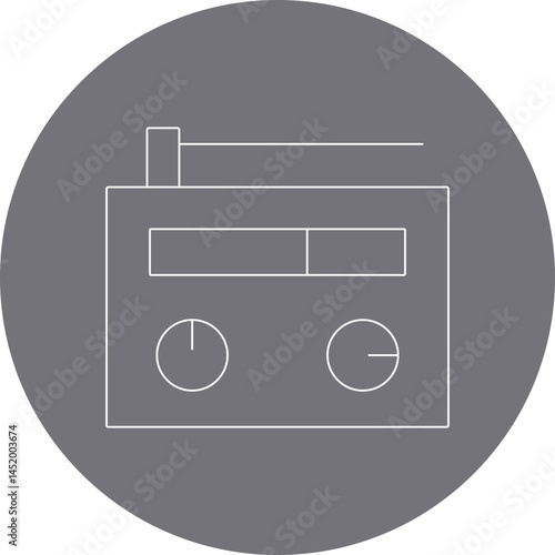 Radio icon single vector illustration