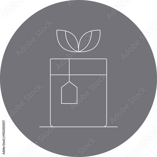 Tea bag icon single vector illustration