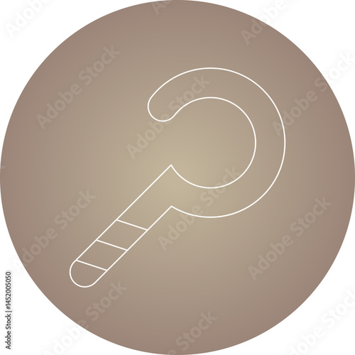 Candy cane icon single vector illustration