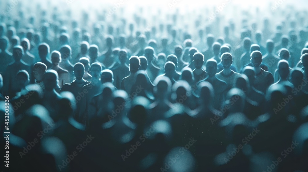 Fototapeta premium Demographic shifts leading to changes in age distribution and workforce dynamics