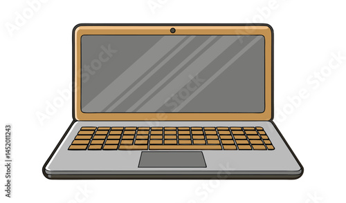 laptop isolated on white background