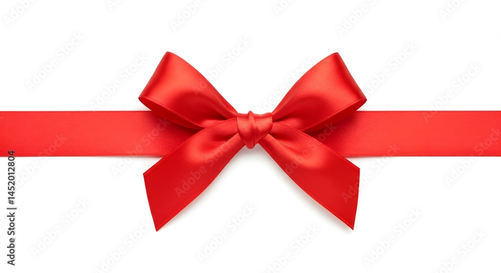 Red Ribbon Bow for Gift Wrapping and Decoration Red Ribbon Bow for Gift Wrapping and Decoration