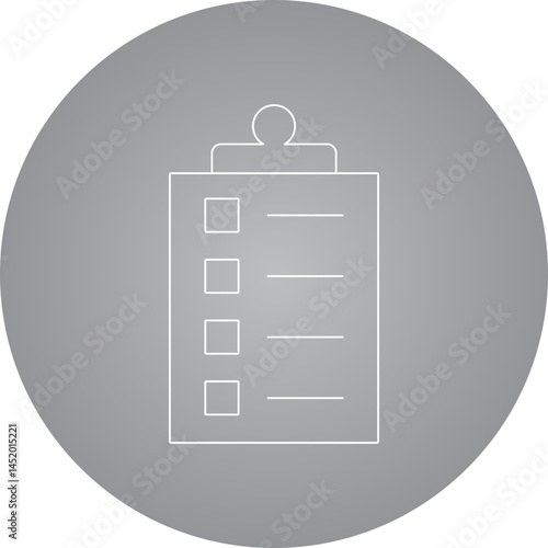 Clipboard icon single vector illustration