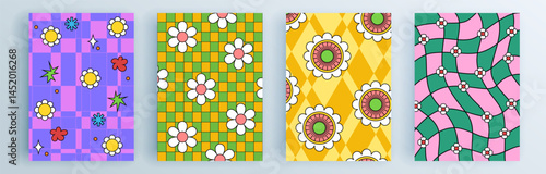 Modern abstract covers set, minimal covers design. Colorful geometric background, vector illustration.