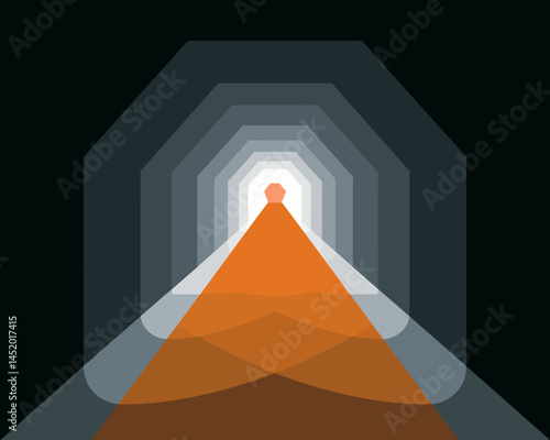 Abstract light path to the hope way