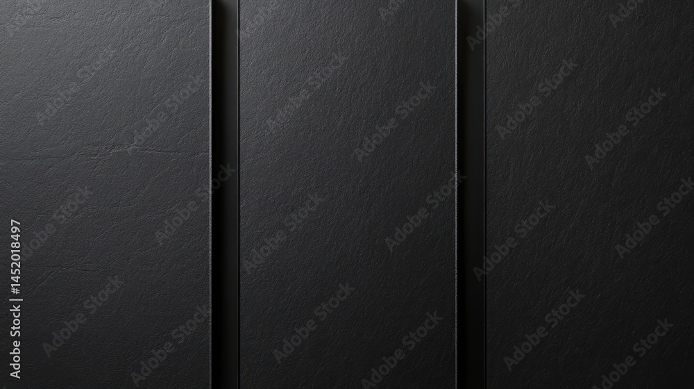 Fototapeta premium Dark grey textured panels, vertical lines, background