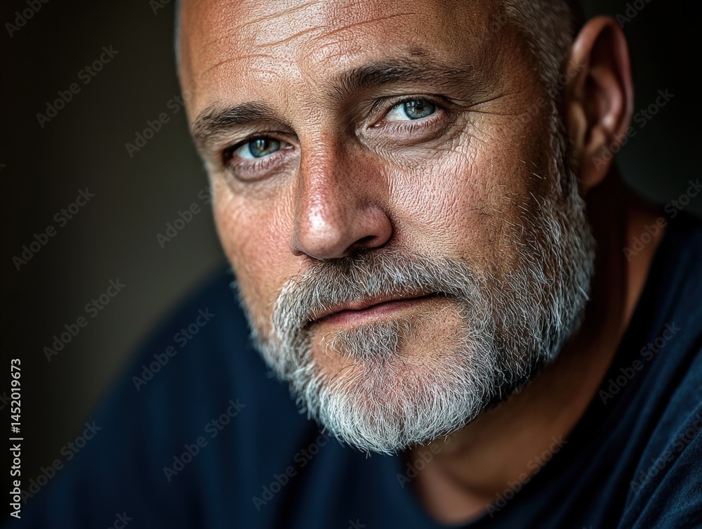 Portrait of a Mature Man with a Gray Beard Portrait of a Mature Man with a Gray Beard
