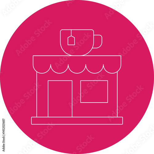 Tea shop icon single vector illustration