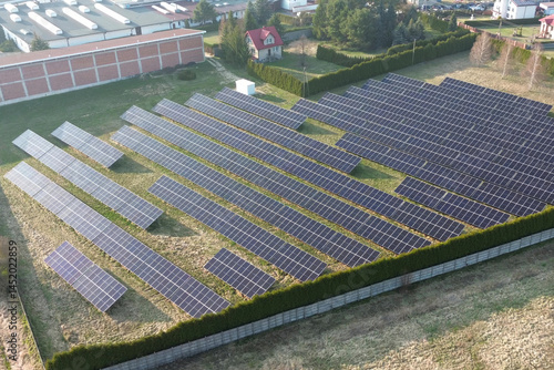 Solar farm generating clean electricity