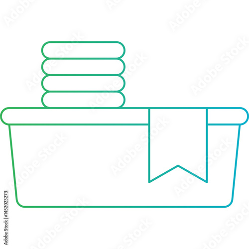 Bath tub icon single vector illustration