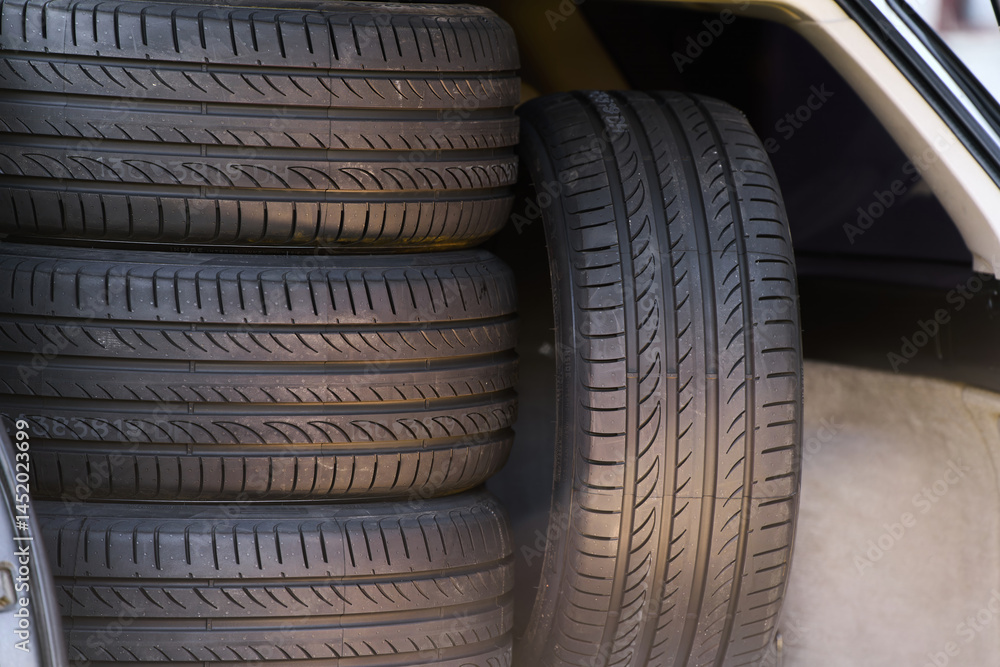 Changing car tires for summer season