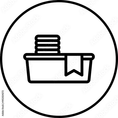 Bath tub icon single vector illustration