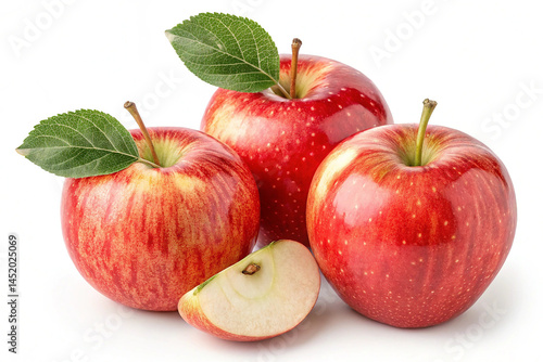 Honeycrisp apples isolated on transparent background