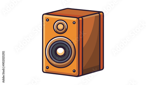 Vintage Loudspeaker: A vintage loudspeaker, meticulously rendered with a minimalist aesthetic, embodies the nostalgic essence of audio, promising an immersive and dynamic sonic experience.