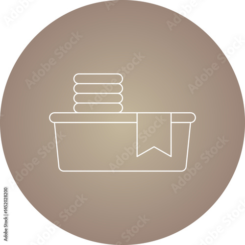 Bath tub icon single vector illustration
