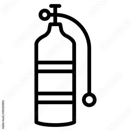 Scuba Tank  Icon Element For Design