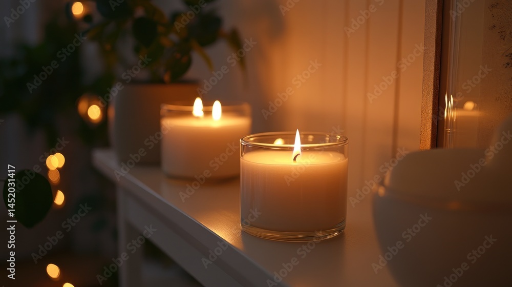 Cozy Candlelight Serenity: Illuminated Home Decor Cozy Candlelight Serenity: Illuminated Home Decor