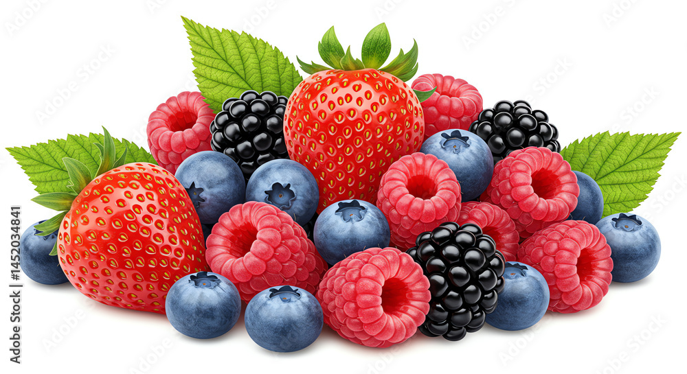 Fresh mixed berries pile food still life Fresh mixed berries pile food still life