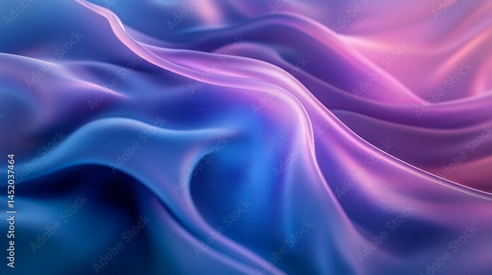 Abstract flowing fabric with blue and pink light Abstract flowing fabric with blue and pink light
