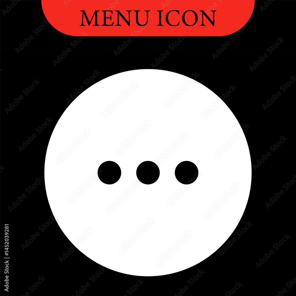 Fototapeta premium Set icons menu for apps and web. Hamburger Menu Icon. Vector icons set. Vector illustration