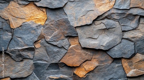 Wallpaper Mural Close-up view of a textured stone wall. Torontodigital.ca