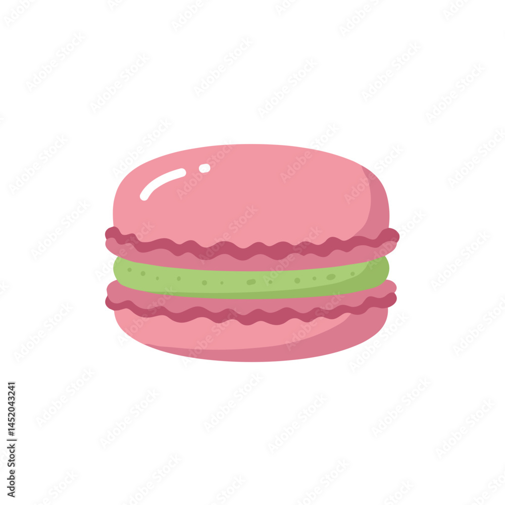 Macaron icon for bakery apps, dessert menus, and confectionery packaging Macaron icon for bakery apps, dessert menus, and confectionery packaging