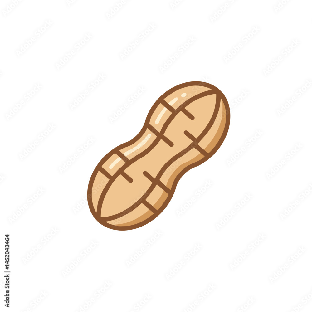 Peanut icon for snack packaging, allergy warnings, and food delivery apps Peanut icon for snack packaging, allergy warnings, and food delivery apps