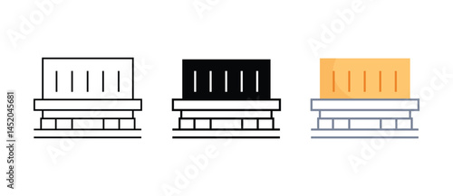 Project Cargo Service Set Icon