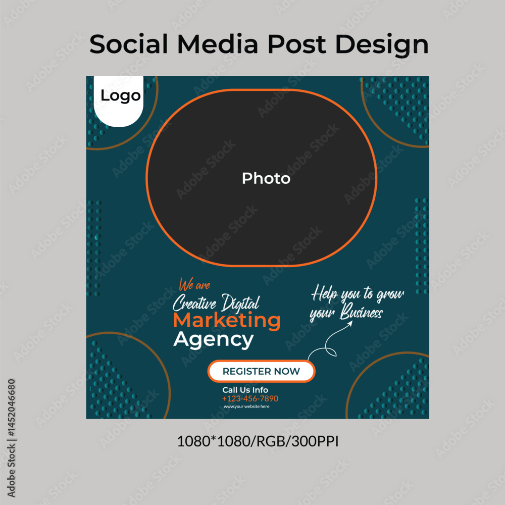 Fototapeta premium Digital Marketing design template free