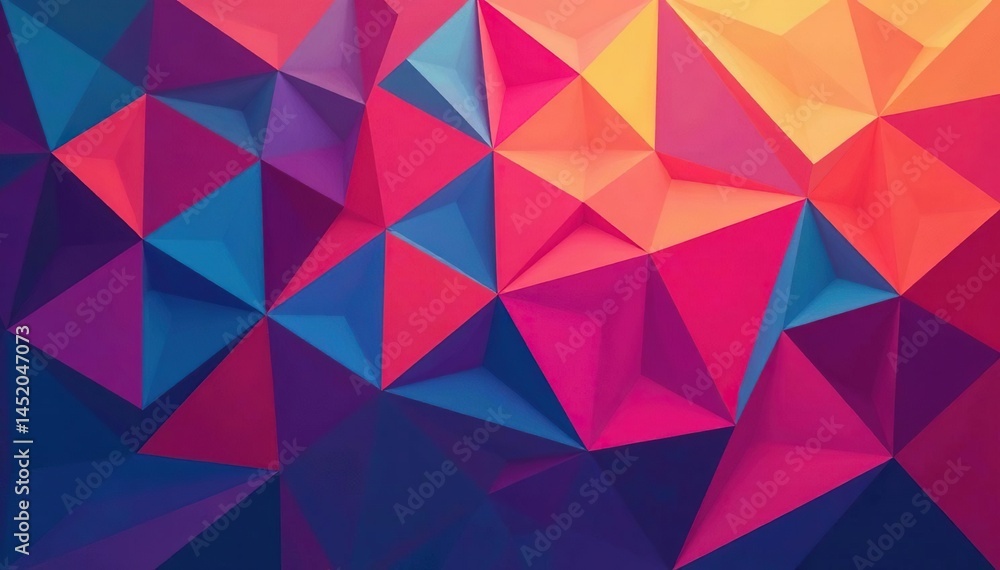 Repeating triangles form a vibrant geometric pattern , vibrant, print, bright Repeating triangles form a vibrant geometric pattern , vibrant, print, bright