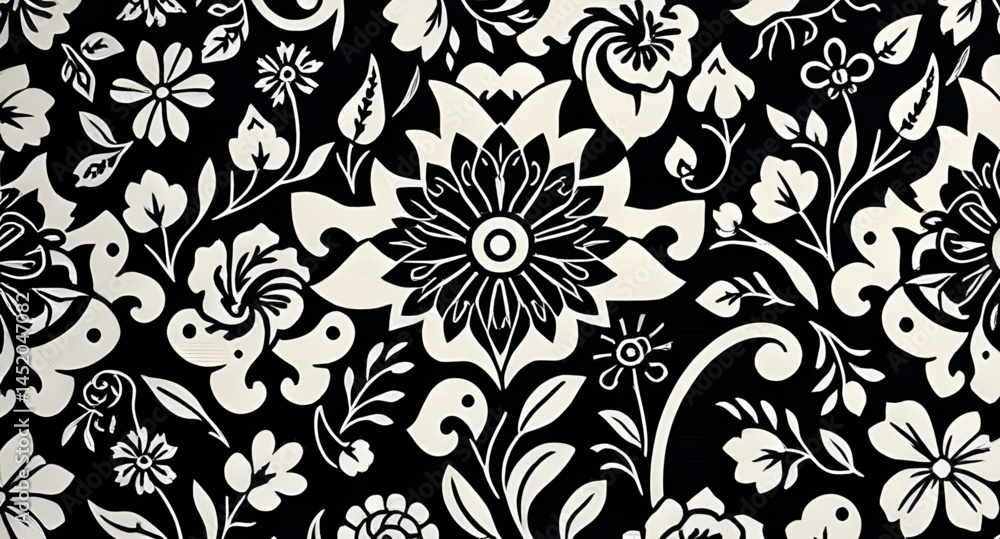 Fototapeta premium seamless pattern with embroidery pattern