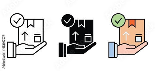 Delivery Options Icon Set Vector