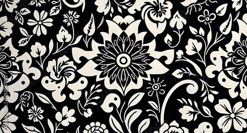 seamless pattern with embroidery pattern