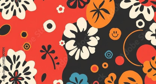 seamless pattern with embroidery pattern