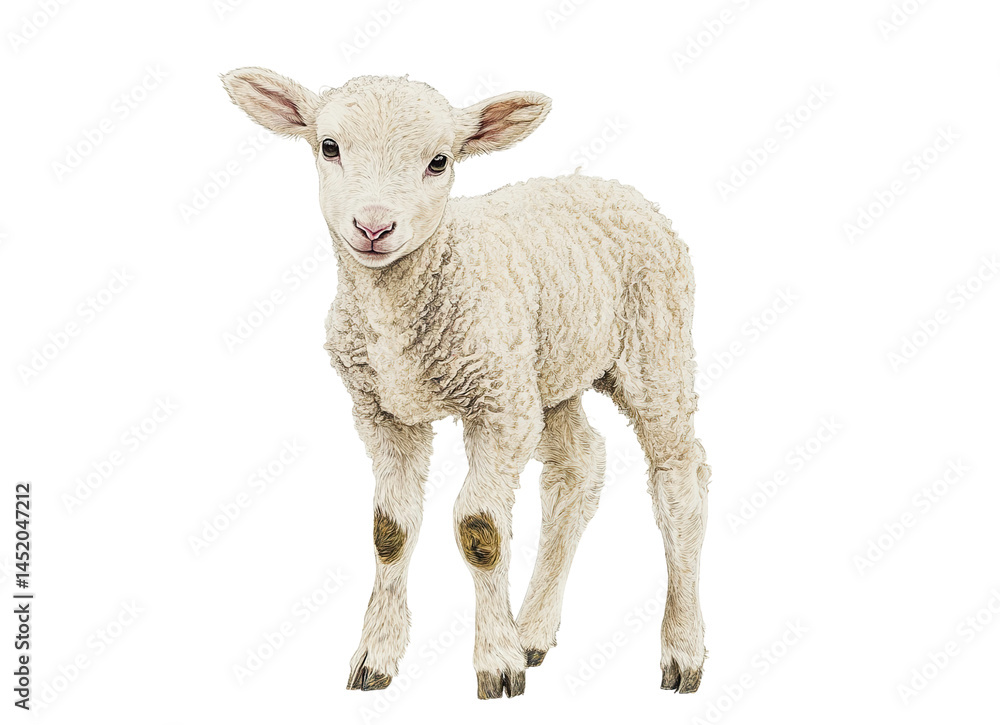 Obraz premium Lamb weeks old