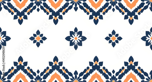 seamless pattern with embroidery pattern